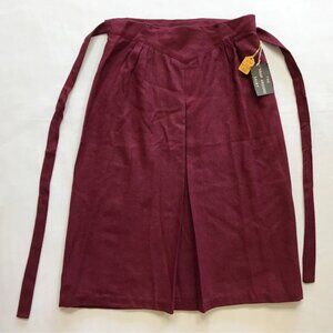 Vintage Ladies Wool Blend Wrap Skirt Size Small USA Maroon Red